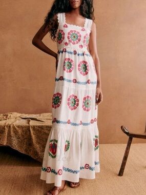 Sezane Jayda Dress Bico Green- barely worn